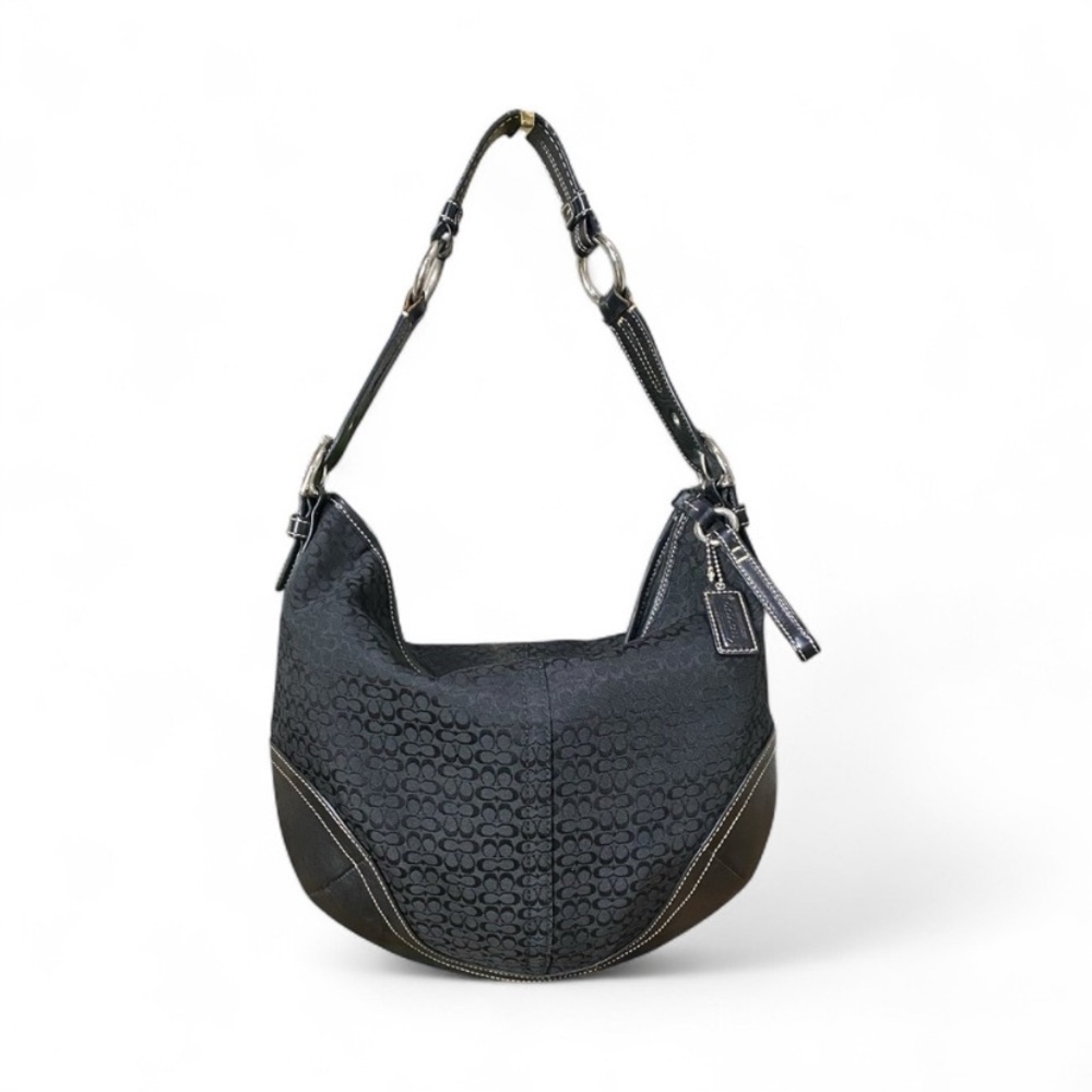 Coach Signature C Vintage Black Hobo Bag - Picture 2 of 12